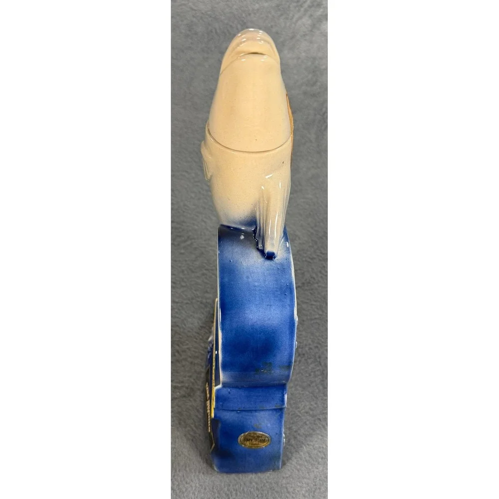 Vintage 1974 Ezra Brooks AMVETS Dolphin Decanter Hollywood Florida 30th National